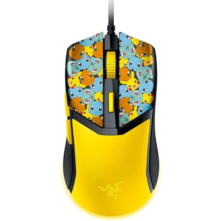 Razer Cobra Pokémon Edition, Leichte kabelgebundene Gaming-Maus mit 8500 DPI Sensor, 58g, optische Mausschalter 3th Gen, Chroma-Beleuchtung mit Gradient Underglow, Speedflex-Kabel | Pokémon Kanto – Bild 1