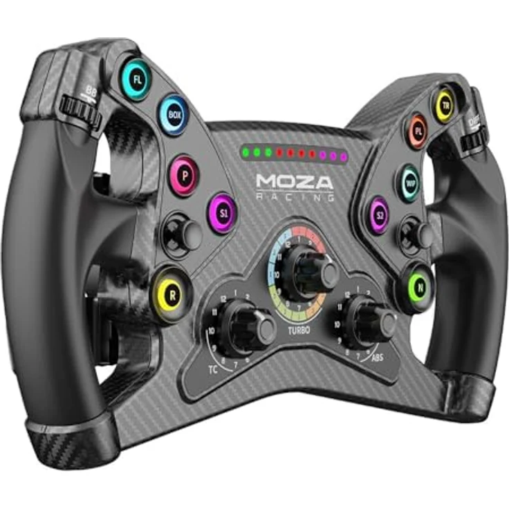 Moza Racing MOZA KS GT-Lenkrad (30 cm), Butterfly-Style GT-Lenkrad in hochwertiger Carbonoptik, mit Schnellverschluss – Bild 2