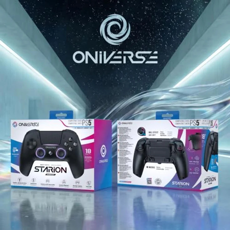 Oniverse Starion - Wireless Controller - Bluetooth Gamepad für Android, PC, PS5 & PS3, Schwarz – Bild 7