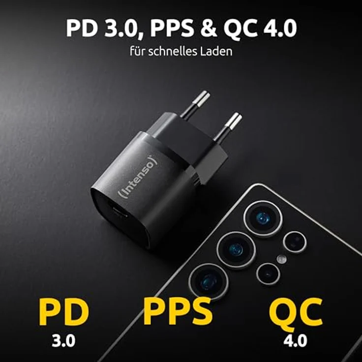 Intenso Power Adapter W30C², 30 W GaN USB-C® Ladegerät mit USB Power Delivery, Schwarz – Bild 5