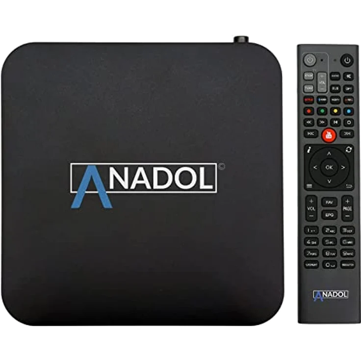 Anadol IP8 4K Smart TV Box mit Define OS & E2 Linux - Sat to IP Receiver, Mediathek, YouTube, Internet Radio, HD, HDMI + 300Mbit WiFi Stick, Schwarz – Bild 4