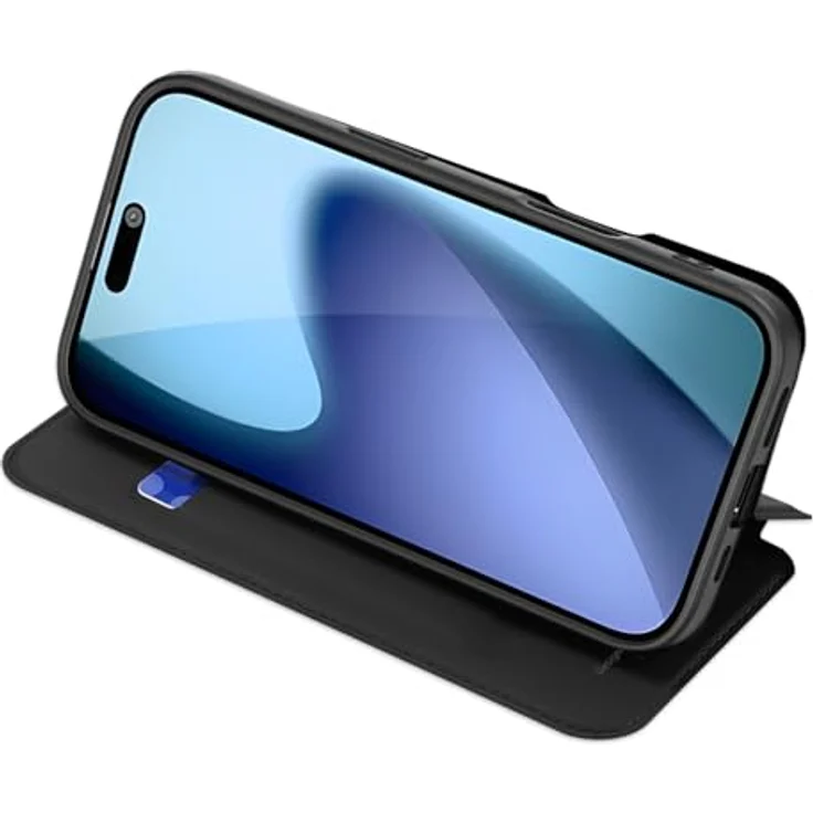 Nevox Vario Series Bookcase für Apple iPhone 17, 6,3 Zoll – Premium Handyhülle mit Kartenfach, Standfunktion, Magnetverschluss, Rundumschutz, Schwarz – Bild 3