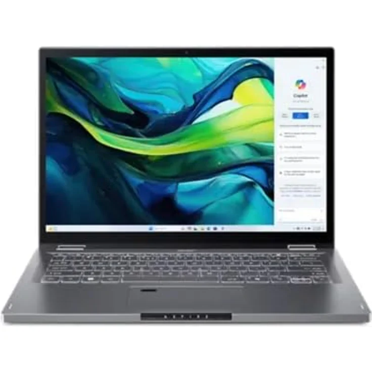 ACER Aspire Spin 14 (ASP14-52MTN-51V5) mit Tastaturbeleuchtung, Convertible, Zoll Display Touchscreen, Intel® Core™ Ultra 5 115U Prozessor, 16 GB RAM, 512 SSD, Keine Grafikkarte, Steel Gray, Windows 11 Home (64 Bit) – Bild 2