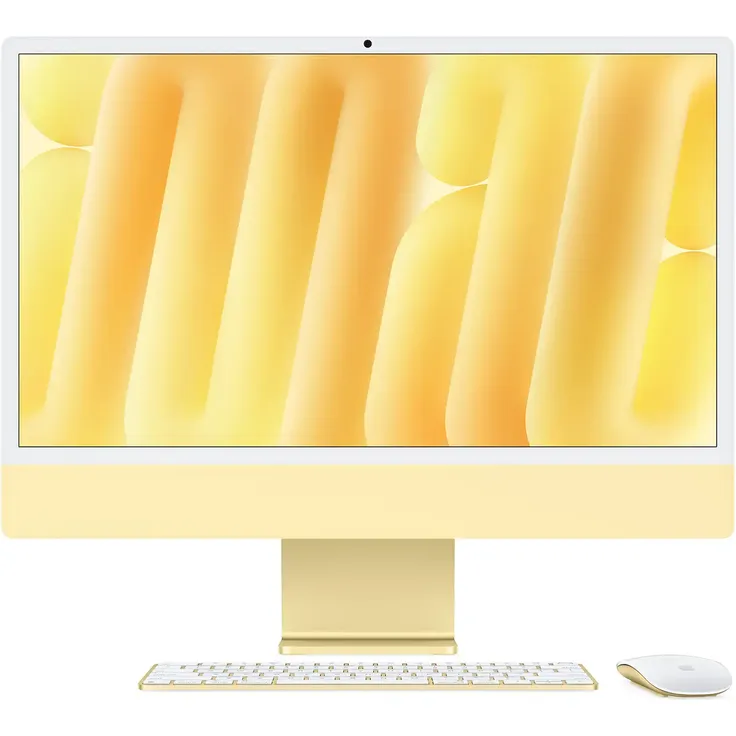 Apple iMac 24'', M4 10-Core CPU, 10-Core GPU, Gelb, NanoGlas, 16GB RAM, 1TB SSD, Trackpad
