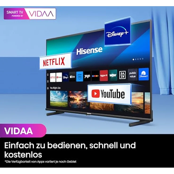 Hisense 32A5NQ 80 cm (32 Zoll) QLED Smart TV Full HD, Dolby Atmos, Duale Positionierung, AI Sports Mode, Schwarz [2024] – Bild 14