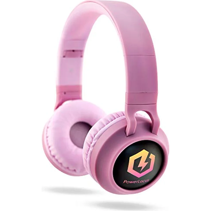 PowerLocus Bluetooth-Kopfhörer für Kinder, kabellos, 85 dB Lautstärkebegrenzung, Stereo-Sound, mit Mikrofon und Micro-SD, faltbar für Handy, Tablet, PC – Bild 1