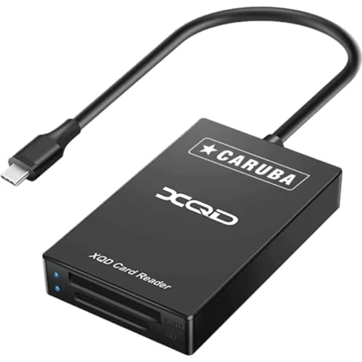 Caruba 2 in 1 Cardreader XQD + SD USB-C, Schnelle Dateiübertragung für Windows & Mac, Plug & Play mit LED-Anzeige – Bild 1