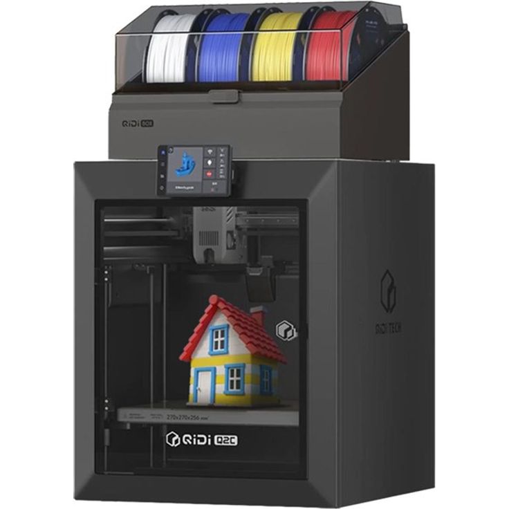 QiDi Q2C Combo 3D-Drucker, FDM-Drucker mit CoreXY-Konstruktion, 600 mm/s Druckgeschwindigkeit, automatischer Nivellierung, beheiztem Druckbett und Wi-Fi-Konnektivität