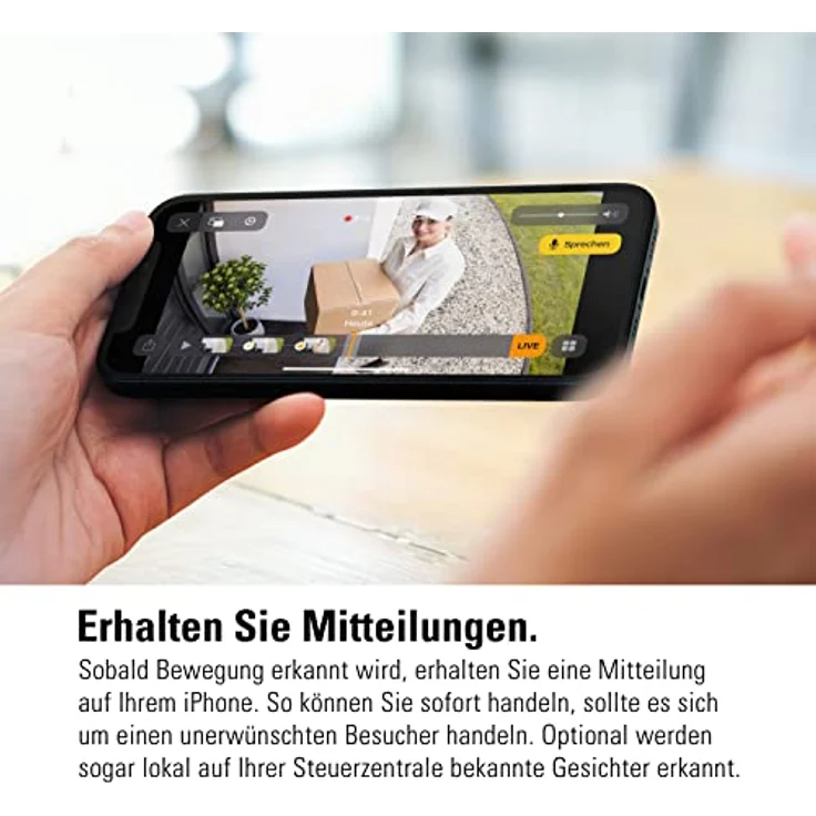 Eve Outdoor Cam – Smarte Überwachungskamera mit Flutlicht, Nachtsicht, Bewegungsmelder, Gegensprechanlage, flexible Installation, WLAN, höchster Datenschutz dank Apple HomeKit Secure Video – Bild 4