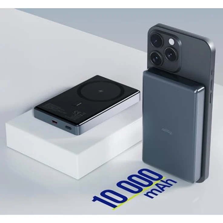 FOREVER Allity Powerbank Wireless APB-300 PD QC 20W 10000 mAh Grau Magnetisch, 15 W drahtloses Laden, 20 W USB-C-Anschluss – Bild 4