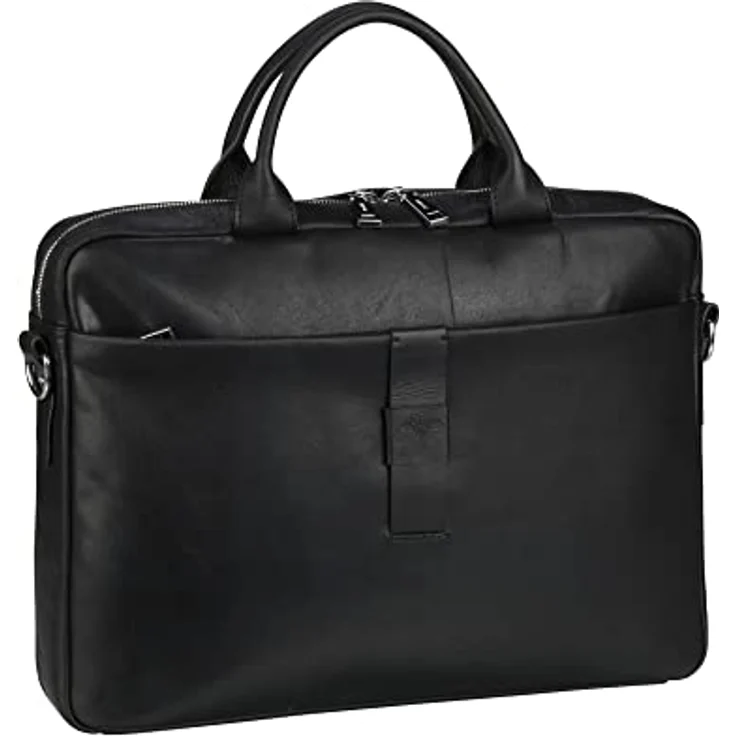 JOOP! Loreto Pandion BriefBag SHZ, edle Aktentasche aus hochwertigem Fettleder für Herren, schwarz, 39 x 8 x 29 cm – Bild 1