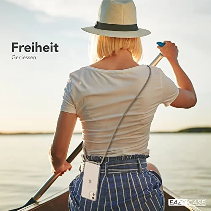 EAZY CASE Handykette kompatibel mit iPhone 11, Silikonhülle mit Umhängeband, Rainbow – Bild 2