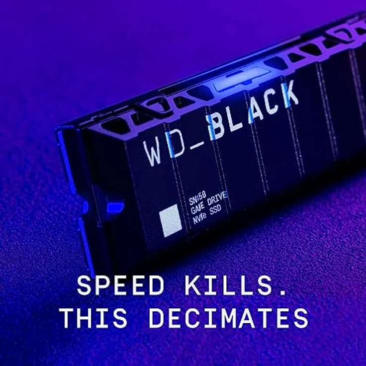 WD_BLACK SN850 1 TB NVMe SSD Offiziell Lizenziert für PS5 Konsolen (interne Gaming SSD mit Heatsink; PCIe Gen4 Technologie, bis zu 7.000 MB/s Lesen, M.2 2280) – Bild 5