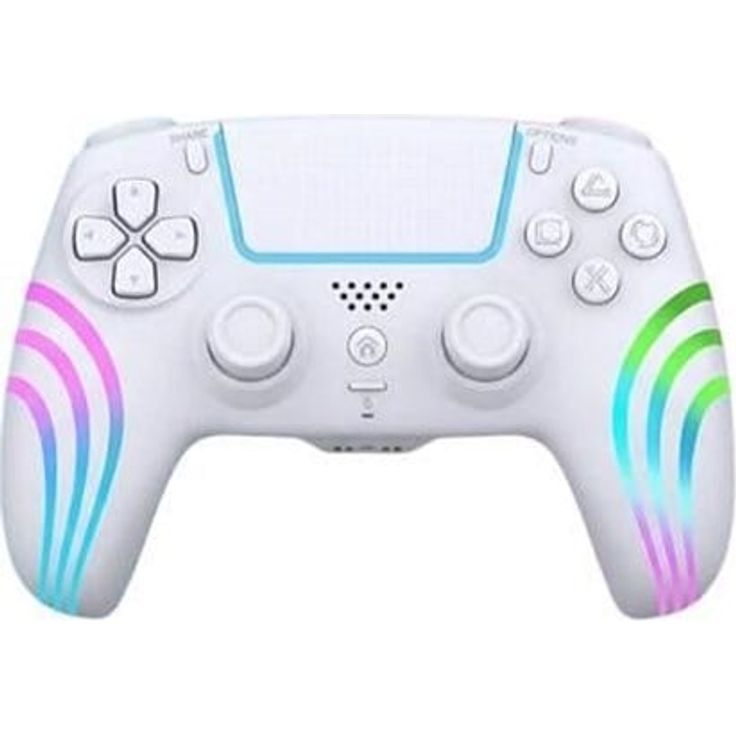 Deep Explorer Wave, Wireless Controller für Sony PlayStation 5 und PC, wiederaufladbarer 1000-mAh-Akku, weiß