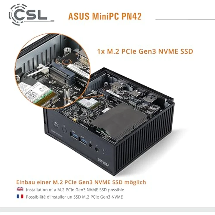 Asus Mini-PC ASUS PN42 Intel N200 Windows 11 Mini-PC (Intel®, 16 GB RAM, 500 GB SSD, passiver CPU-Kühler) in Schwarz – Bild 5