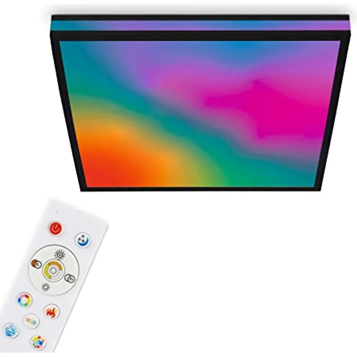 TELEFUNKEN - LED Deckenleuchte RGBIC Magic, LED Deckenlampe CCT, Dimmbar, Farbwechsel, Fernbedienung, Nachtlicht, Schwarz – Bild 1