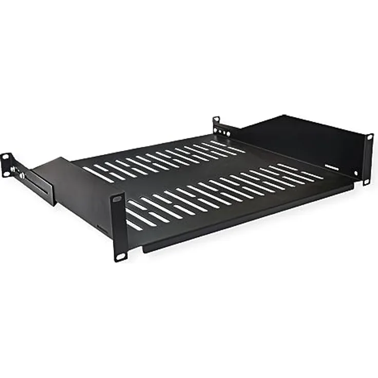 VALUE 19"-Geräteträger, 485 x 400mm, 2HE, max. 25kg, schwarz