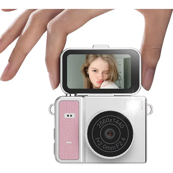 Lixada S162, Digitalkamera mit 1,47-Zoll 2K-Klappbildschirm, 48 MP, ideal für Selfies und Vlogs, LED-Beleuchtung, leicht und kompakt