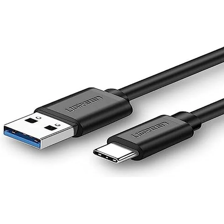 UGREEN USB 3.0 Type-C Kabel, 1 Meter, 3A Strombelastbarkeit, 5Gbps Datenübertragungsrate, Schwarz, ACBUGN20882