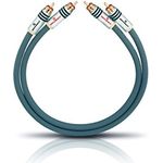 Oehlbach NF 14 Master 225 - Erstklassiges Cinch-Audiokabel Set - Symmetrischer Aufbau & SPOFC - CD-Player, Vor-/Endstufe - 2 x 2,25 m - anthrazit