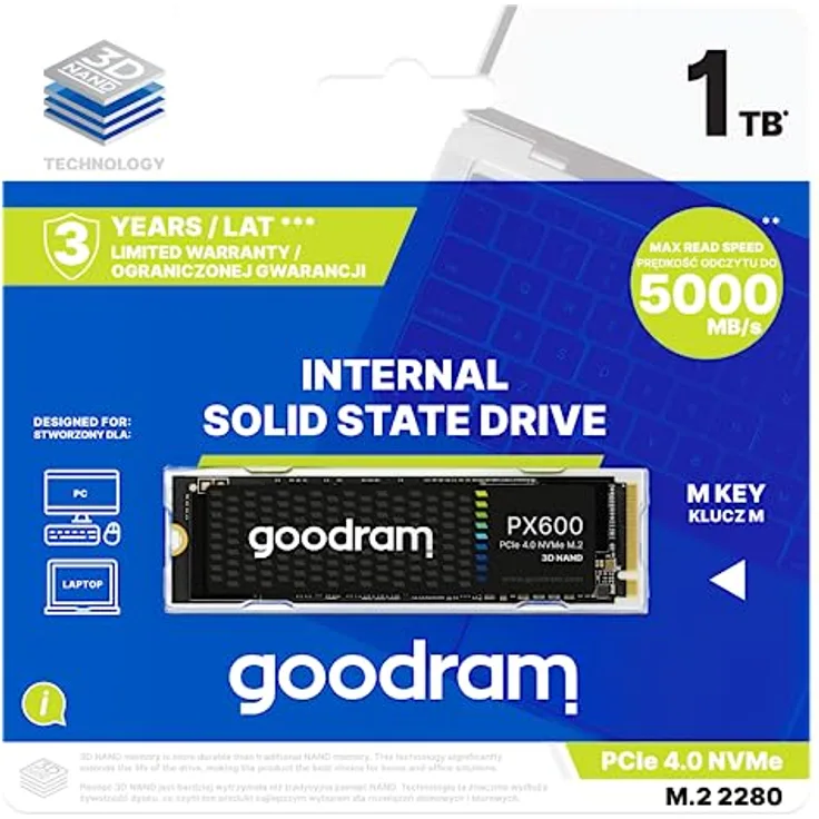 GoodRam SSD PX600 1000GB PCIe 4x4 M.2 2280