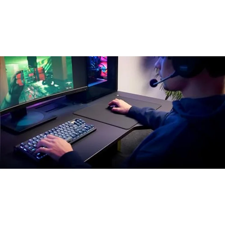 CHERRY XTRFY GP7, Gaming-Mauspad aus Graphen-Stoff (460 x 400 x 4 mm), Glatte Oberfläche, Rutschfeste Gummiunterseite, Schwarz – Bild 4