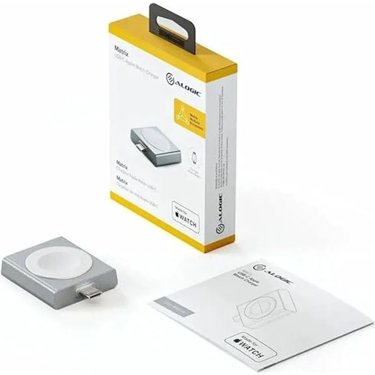 Alogic Magnetic Apple Watch Charger, Smartwatch Zubehör mit Magnetladung, Weiss – Bild 2