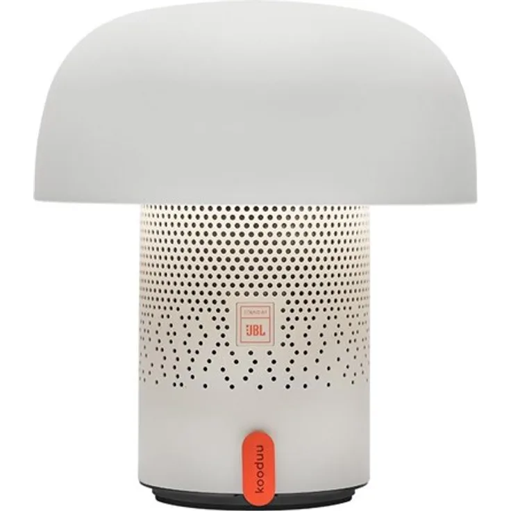 Kooduu Sensa Play Tragbare Lautsprecherlampe mit SOUND by JBL, 360° Bluetooth-Audio, dimmbarem LED-Licht in Cloudy White, 10W, 11 Stunden Akkulaufzeit