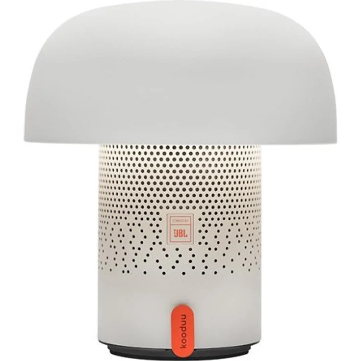Kooduu Sensa Play Tragbare Lautsprecherlampe mit SOUND by JBL, 360° Bluetooth-Audio, dimmbarem LED-Licht in Cloudy White, 10W, 11 Stunden Akkulaufzeit