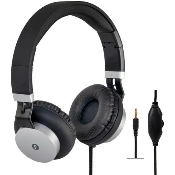 Fonestar TV-PHONES, kabelgebundene Kopfhörer mit 40mm Treibern, 3,5mm Klinke und 5m Kabel, schwarz