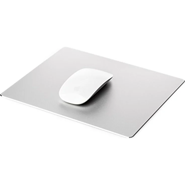 Desire2 Aluminium Rectangular Mouse Pad, elegantes Gaming-Mauspad in Silber – Bild 1