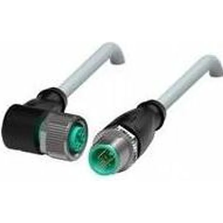 Pepperl & Fuchs V11-W-25M-PUR-V11-G, Verlängerungskabel mit M12 gewinkelter Buchse und geradem Stecker, 25 m, 3-polig, robustes PUR-Material