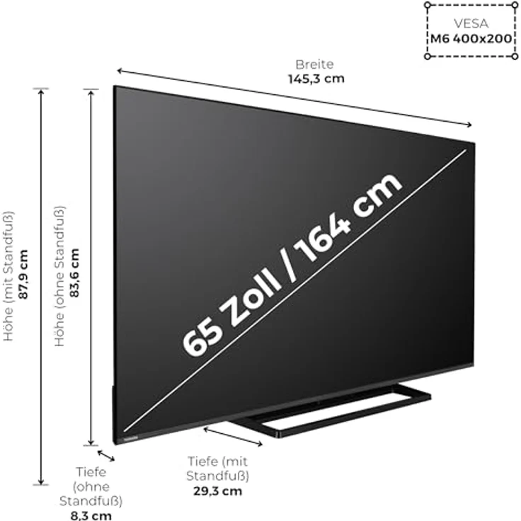 Toshiba 65UF3F63DAR, 65 Zoll Smart TV mit 4K UHD, Dolby Vision HDR, Dolby Atmos, Fire TV, Sound by Onkyo, Triple-Tuner, LED TV – Bild 4