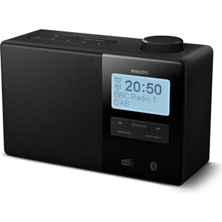 Philips DAB+ Radio TAR5600/00, FM/DAB+ Tuner mit Bluetooth und LCD-Display, Schwarz