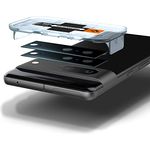 Spigen Glas.tR EZ Fit Optik Kameraschutz kompatibel mit Google Pixel 7, 2 Stück, Schwarz, Anti-Kratzer, 9H Härte Schutzfolie