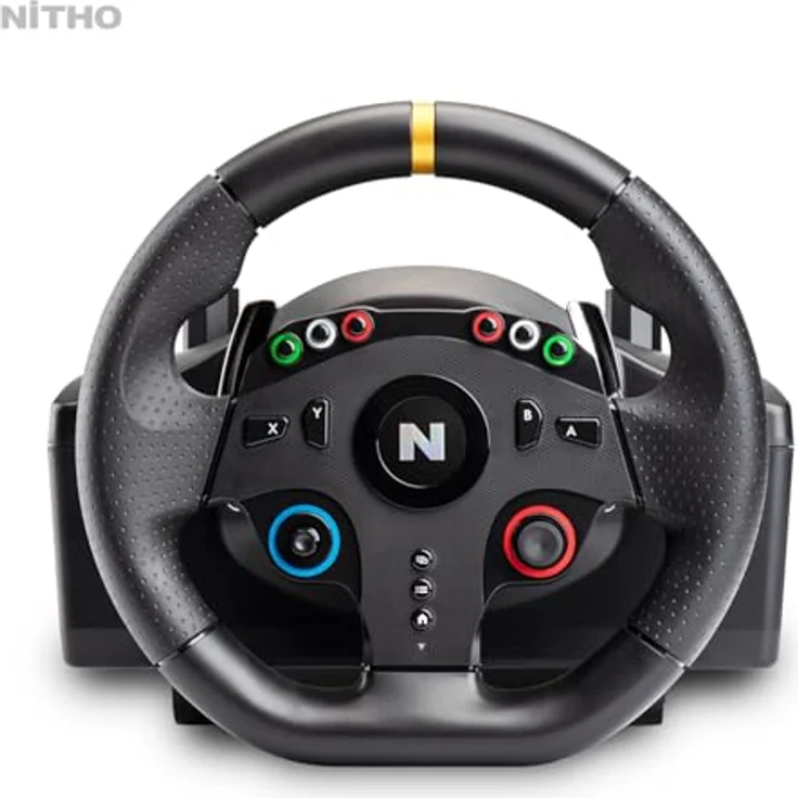 NITHO Drive Pro ONE V24, 270° Rennlenkrad mit Pedalen für PC, PS4, Xbox One, Xbox Series X|S und Switch, 10 Zoll mit stabiler Befestigung für intensives Racing-Erlebnis – Bild 2