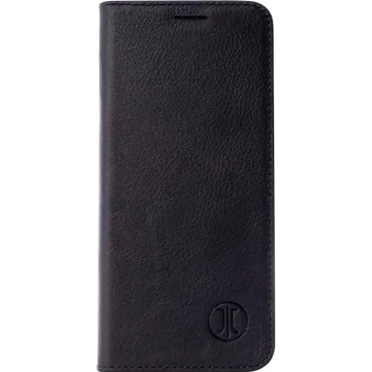 JT Berlin Bookcase Tegel Echtleder Hülle kompatibel mit Apple iPhone 13 [Premium Flip-Case, Wireless Charging (Qi) kompatibel, Standfunktion, EC-Kartenfächer, Magnetverschluss] schwarz