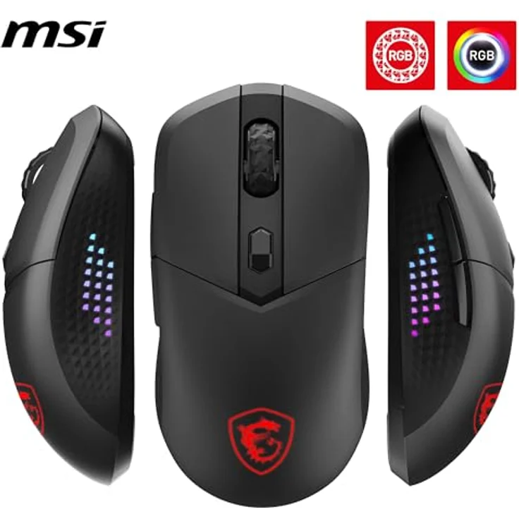 MSI Versa 300 Elite W Wireless Gaming Maus, Ideal zum Reinigen und Polieren von verschiedenen Materialien – Bild 3