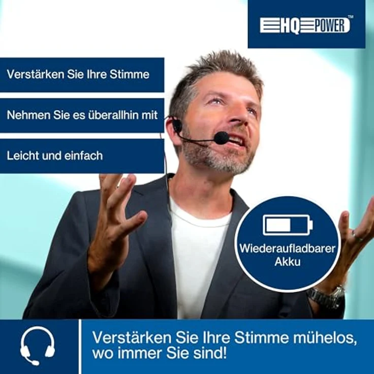 Velleman Mobiles PA-System, Passiver PA Lautsprecher für Klassenzimmer und Messen, Schwarz – Bild 2