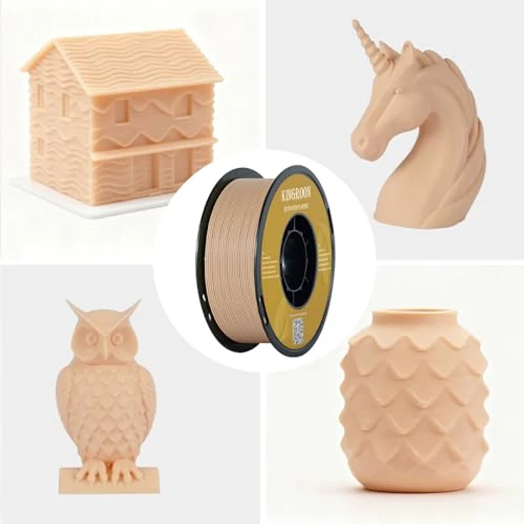 Kingroon PLA Filament 1.75mm, Maßgenauigkeit +/- 0.03mm, 10KG Spule, schwarz, weiß, grau, rot, blau, gelb, grün, transparent, orange, silber – Bild 5