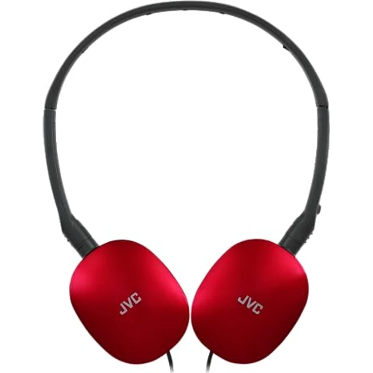 JVC HA-S160M-R - Flats Faltbarer und kompakter Kopfhörer in Rot, mit Schalter für Mikrofon EIN/aus, ideal für Telearbeit und Online-Seminare – Bild 2