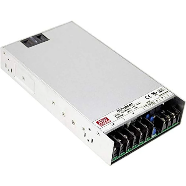 Mean Well RSP-500-24, 504W 24V 21A Netzteil mit aktiver PFC-Funktion und integrierter Fernbedienung