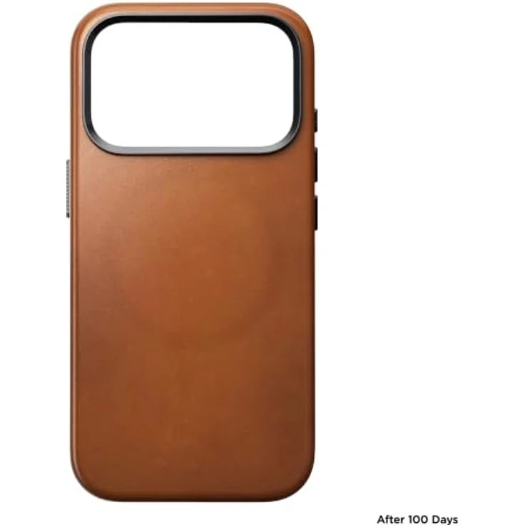 Nomad Traditional Leather Case - saddle (Horween) - für iPhone 18 Pro Max/17 Pro Max, MagSafe-kompatibel, Vollleder-Design, Mikrofaserfutter – Bild 6
