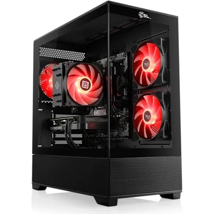 Boost Boxx Gaming PC mit Windows 11 Home, AMD Ryzen 7 9700X 8X 3800 MHz, 2000 GB M.2 SSD, 32 GB DDR5-RAM, NVIDIA GeForce RTX 5070, ASUS Mainboard, USB 3.2, M11860H