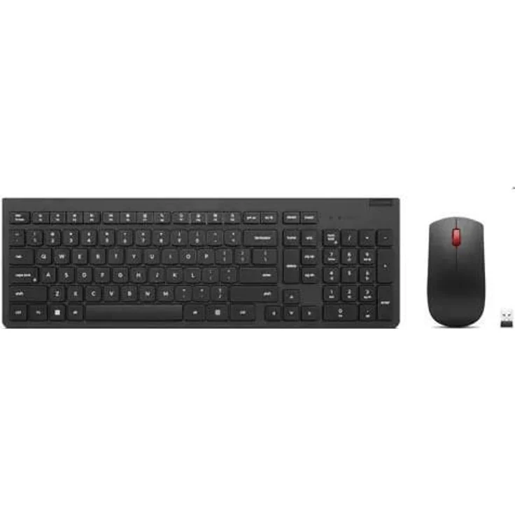 Lenovo 4X31N50746, Kabellose RF Wireless Tastatur und Maus, QWERTY, Schwarz