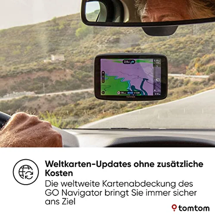 TomTom GO Navigator, 6 Zoll Navigationsgerät mit TomTom Traffic, weltweiten Karten-Updates und Wi-Fi, Bluetooth Freisprechfunktion – Bild 4