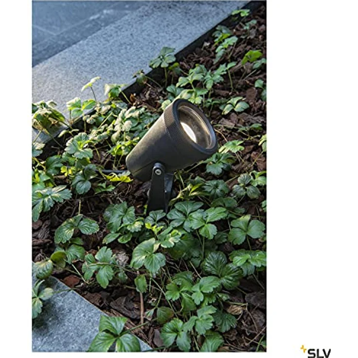 SLV Erdspiessleuchte SAMRINA SP single QPAR51 / Außenlampe für die Beleuchtung von Garten, Terrasse, Pflanzen, Wegen, Teich, LED Aussen-Leuchte, Außen-Strahler / GU10 IP65 7W schwarz, 1004757 – Bild 5