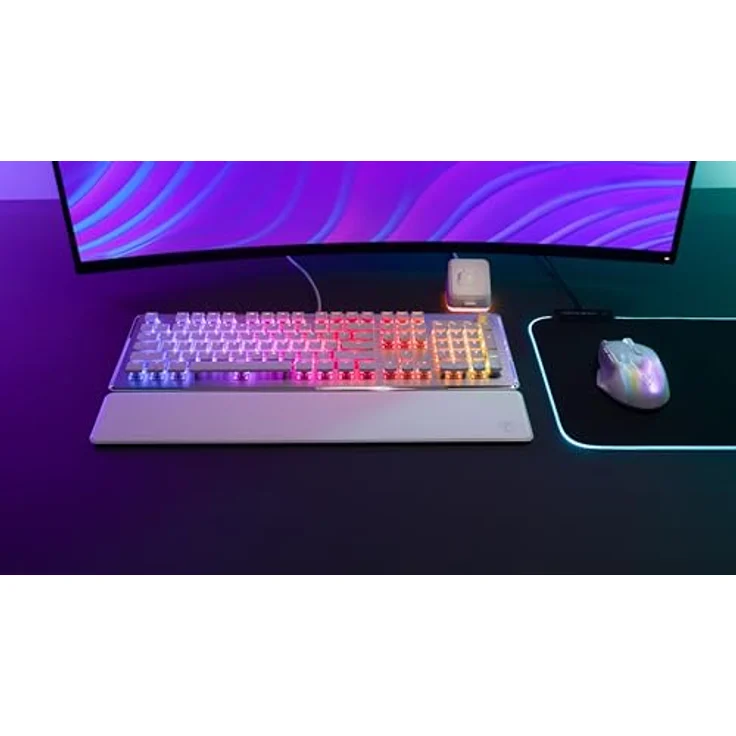 Turtle Beach Vulcan II, Mechanische PC Gaming-Tastatur mit Tactile TITAN II Schaltern, RGB-LED, abnehmbarer Handballenauflage, kabelgebunden, AZERTY, Weiß – Bild 12