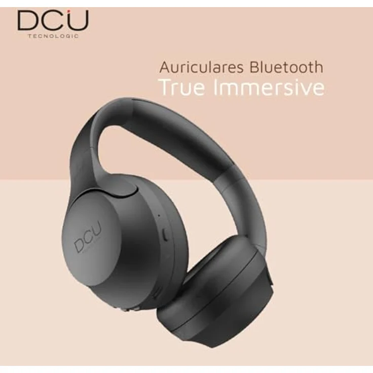 DCU TECNOLOGIC Kabellose Bluetooth-Kopfhörer mit 15 Stunden Akkulaufzeit, USB-C-Aufladung und faltbarem Design, Schwarz – Bild 2