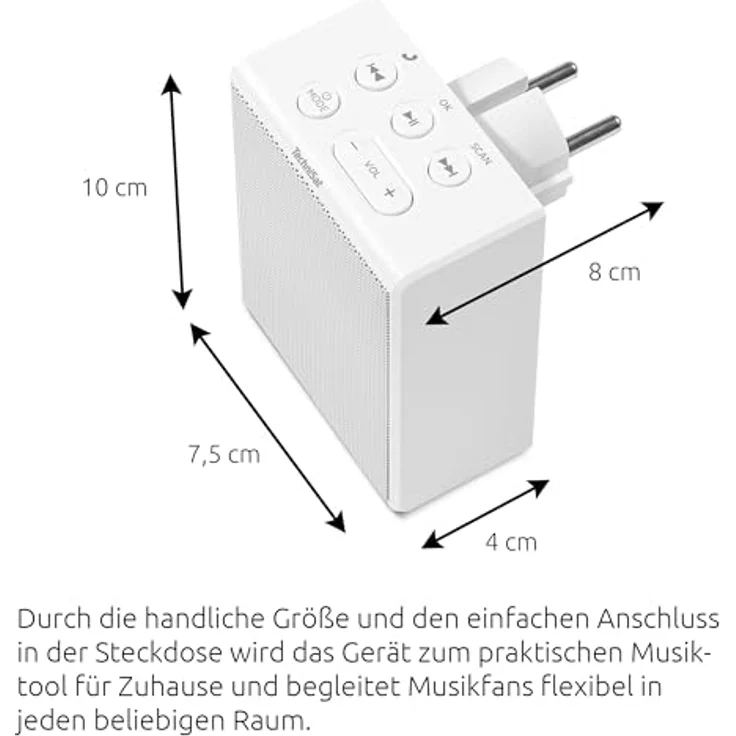 TechniSat VIOLA Steckdosen-Radio | 1,5W Mono Lautsprecher mit UKW & Bluetooth – Bild 7
